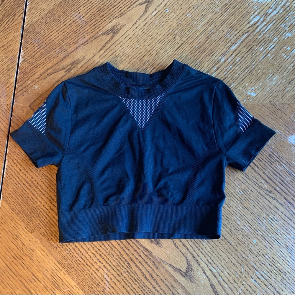 IVY PARK Black Crop Top Shirt Size S/M